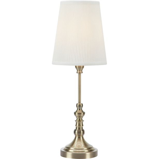 Pöytävalaisin Markslöjd Noble 66cm antiikkimessinki/luonnonvalkoinen