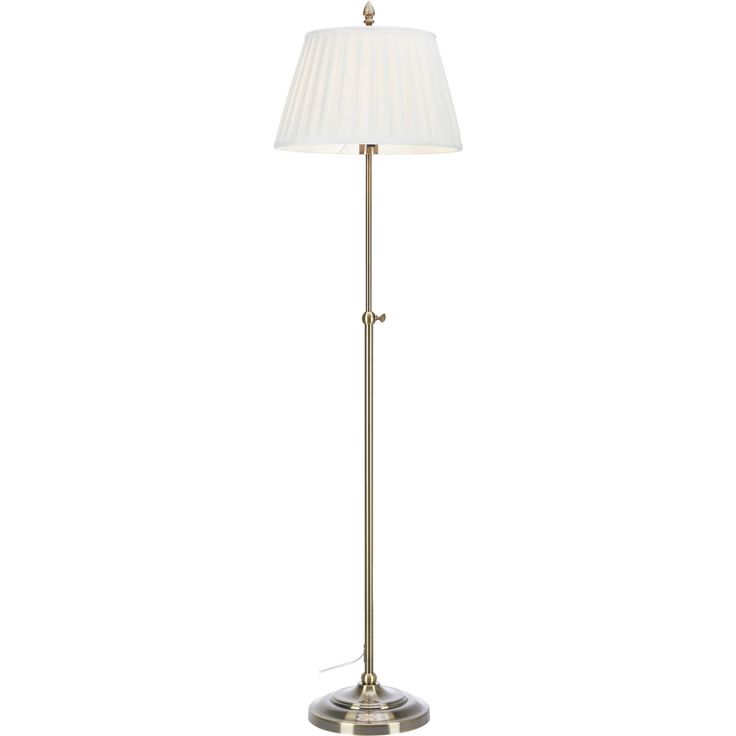 Lattiavalaisin Markslöjd Oxford säädettävä korkeus 118-155cm antiikkimessinki/luonnonvalkoinen