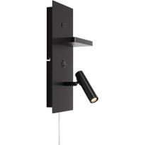 Lukuvalaisin Markslöjd Carica 3000K USB-C hylly musta