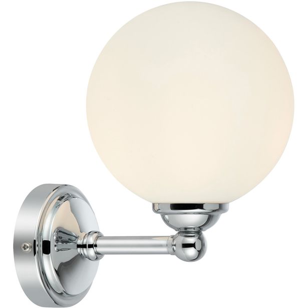 Seinävalaisin Markslöjd Tropea IP44 valkoinen/kromi