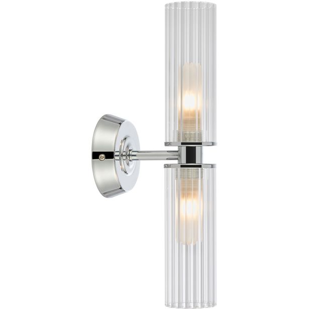 Seinävalaisin Markslöjd Rimini IP44 kirkas/kromi