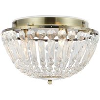 Kristalliplafondi Markslöjd Estelle antiikkimessinki/kirkas