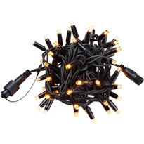 Valoketju Markslöjd Chrissline Amber, 50 valoa, IP44, 5m musta