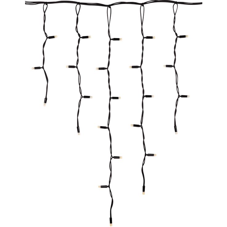 Valoverho Markslöjd Chrissline, 100 lämpimänvalkoista valoa, 2x0.6m, musta