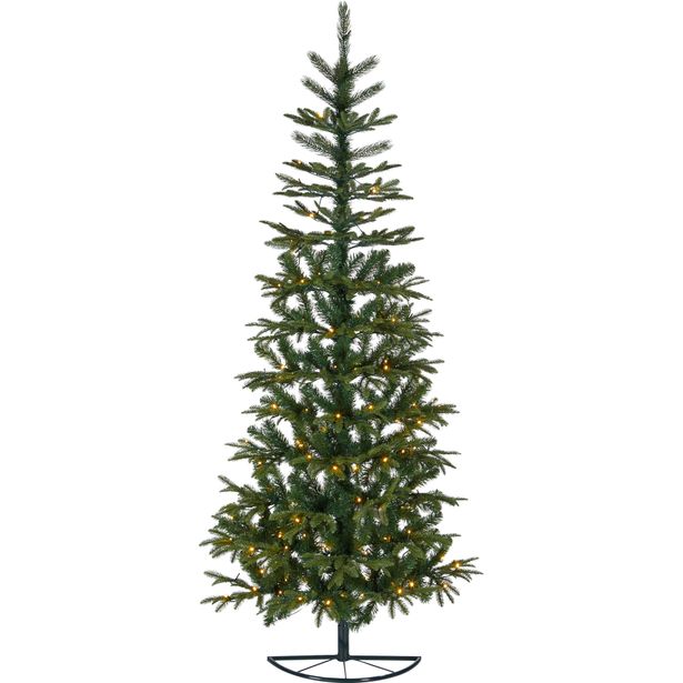 Tekojoulukuusi Markslöjd Granlund 120 valoa puolikas vihreä