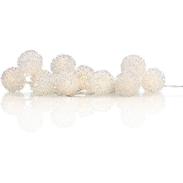 Valoketju Markslöjd Marcus 10 valoa paristokäyttöinen hopea