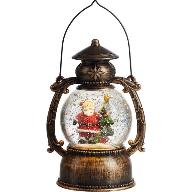 Valokoriste Markslöjd Lothar joulupukki paristokäyttöinen pronssi