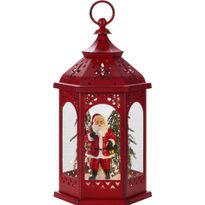 Valokoriste Markslöjd Rolf joulupukki paristokäyttöinen punainen