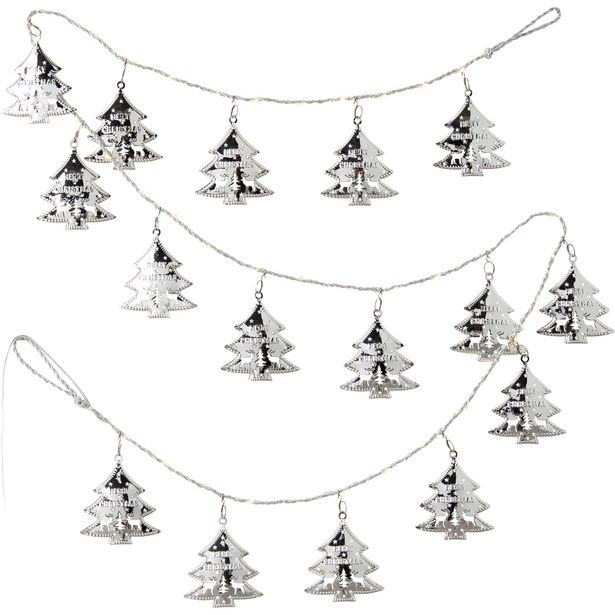 Valoketju Markslöjd Gerda paristokäyttöinen hopea