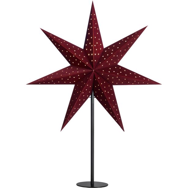 Pöytätähti Markslöjd Clara 45cm E14 punainen/musta