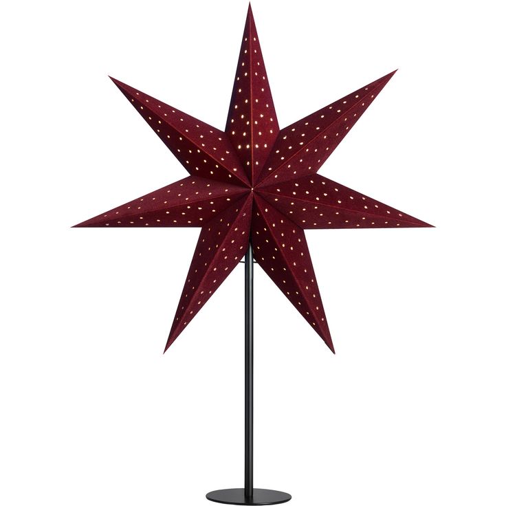 Pöytätähti Markslöjd Clara 45cm E14 punainen/musta