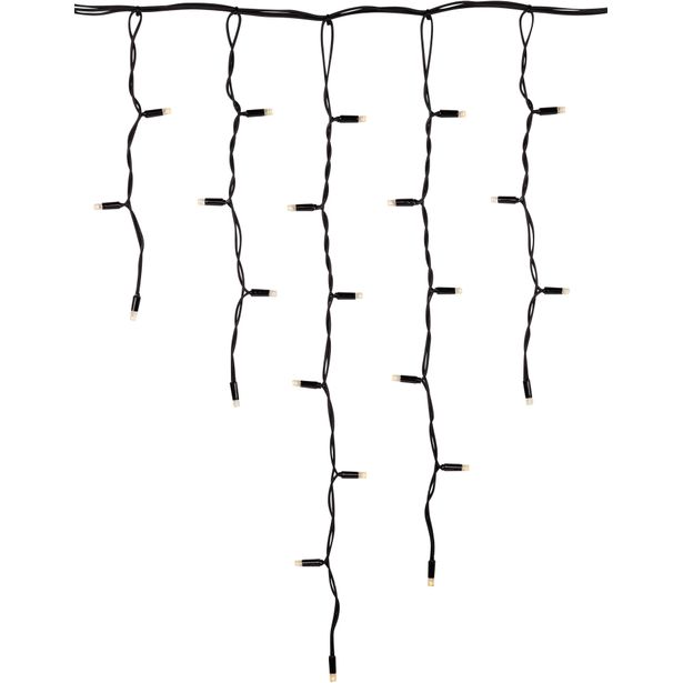 Valoverho Markslöjd Chrissline Flash, 100 valoa, 2x0.6m, musta