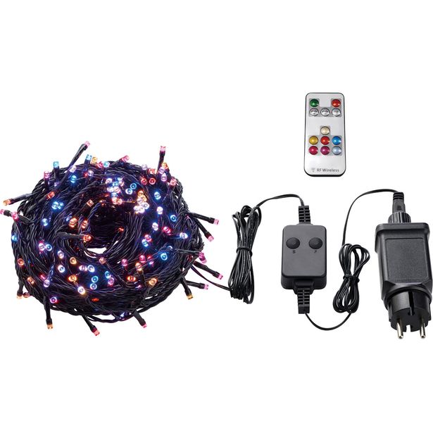 Valosarja Markslöjd Choice 200 valoa, IP44, 20m, kaukosäädin musta