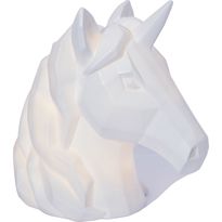 Valokoriste Markslöjd Sissy yksisarvinen pöydälle paristokäyttöinen valkoinen