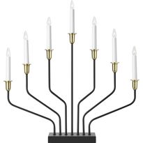 Kynttelikkö Markslöjd Brosa 7-osainen musta/messinki