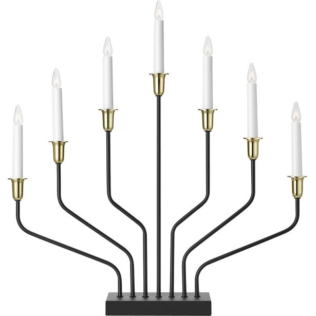 Kynttelikkö Markslöjd Brosa 7-osainen musta/messinki