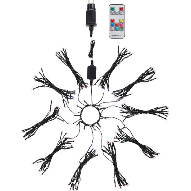 Kuusenvalosarja Markslöjd Choice 160 valoa kaukosäädin IP44 musta