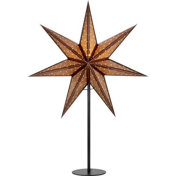 Pöytätähti Markslöjd Glitter 45cm E14 musta/pronssi