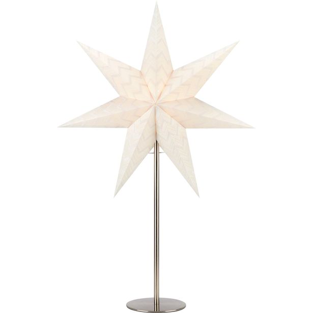 Pöytätähti Markslöjd Admira 45cm E14 teräs/valkoinen