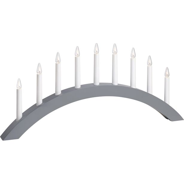 Kynttelikkö Markslöjd Atle 9-osainen harmaa