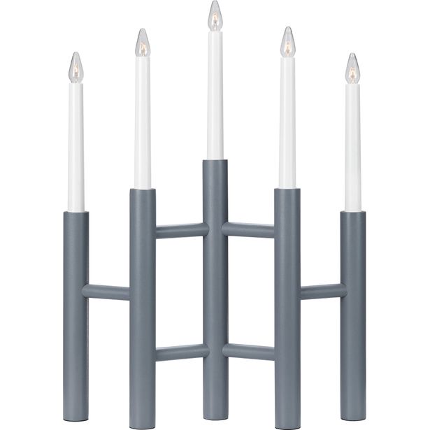 Kynttelikkö Markslöjd Cassiopeia 5-osainen harmaa