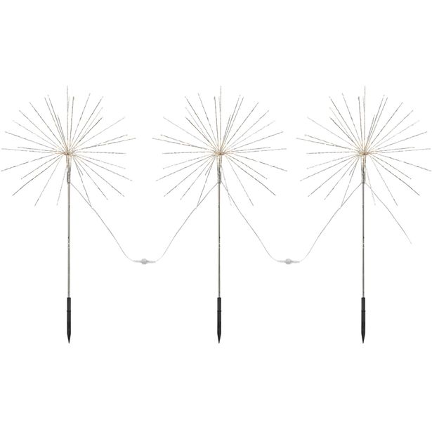 Valokoriste ulos Markslöjd Zoey paristokäyttöinen IP44 3kpl/pkt hopea