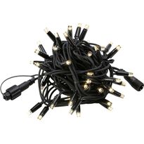 Valoketju Markslöjd Chrissline, 50 kylmän valkoista valoa, 5m musta