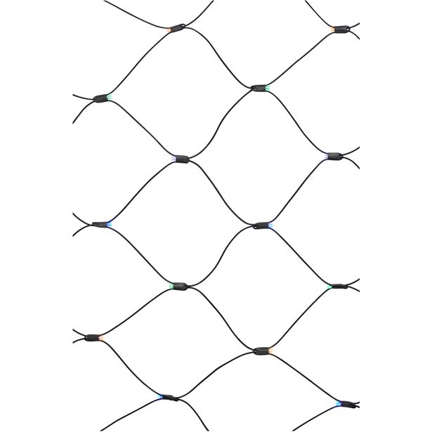 Valoverkko Markslöjd Chrissline, 100 moniväristä valoa, 2x1.7m musta