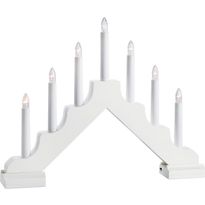 Kynttelikkö Markslöjd Evelin 7-osainen paristokäyttöinen valkoinen