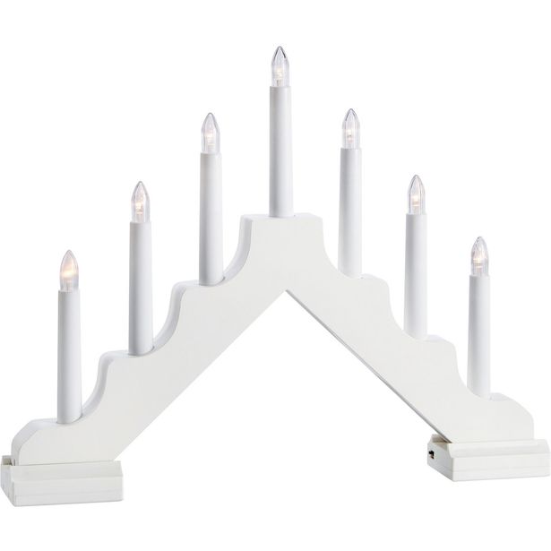Kynttelikkö Markslöjd Evelin 7-osainen paristokäyttöinen valkoinen