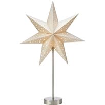 Pöytätähti Markslöjd Mathilda paristokäyttöinen teräs/valkoinen