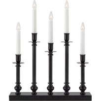 Kynttelikkö Markslöjd Fratello 5-osainen musta