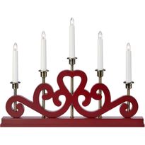 Kynttelikkö Markslöjd Eneby 5-osainen punainen