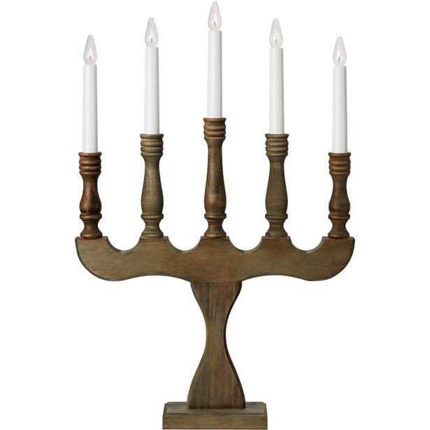 Kynttelikkö Markslöjd Svaneholm 5-osainen petsattu harmaa