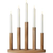 Kynttelikkö Markslöjd Miila 5-osainen paristokäyttöinen petsattu ruskea