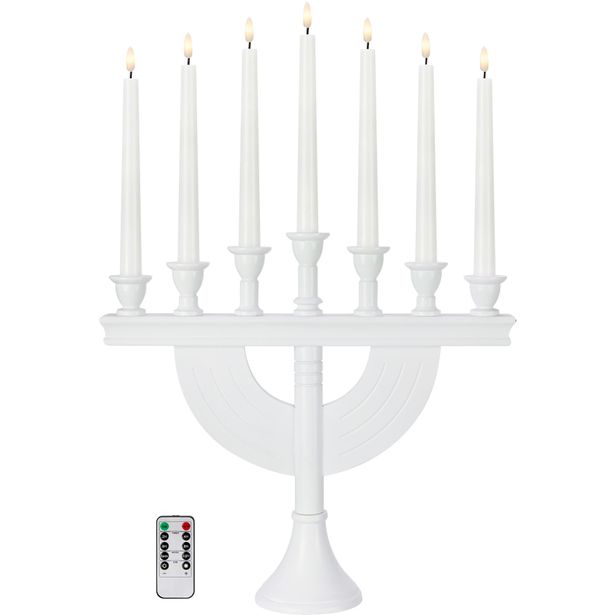 Kynttelikkö Markslöjd Torpa 7-osainen 62cm valkoinen