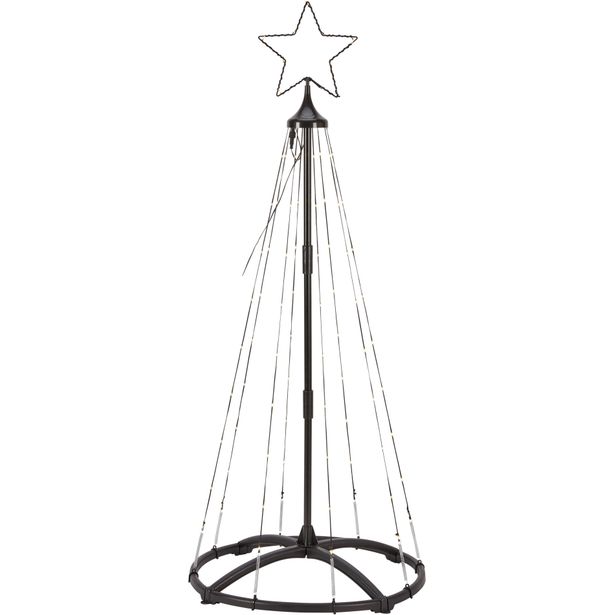 Valopuu Markslöjd Abeto korkeus 1.2m, 90 valoa musta