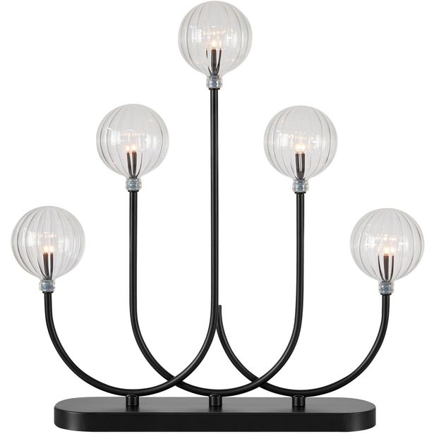 Kynttelikkö Markslöjd Enys 5-osainen 2000K musta/kirkas