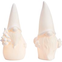 Valokoriste Markslöjd Luka pöydälle 2-osainen paristokäyttöinen valkoinen