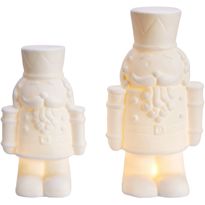 Valokoriste Markslöjd Finn pöydälle 2-osainen paristokäyttöinen valkoinen