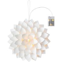 Valokoriste Markslöjd Dahlia pöydälle tai seinälle paristokäyttöinen valkoinen