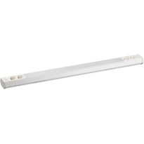 Työpistevalaisin M-Light Cindy Pro LED T8, kytkin, 2 x pistorasia, valkoinen, eri kokoja