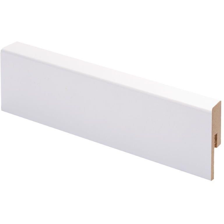 Jalkalista Maler R2, 14x42x2800mm, MDF, valkoinen