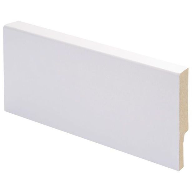 Jalkalista Maler R2, 14x70x2800mm, MDF, valkoinen