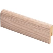 Jalkalista Maler R10 Pyörre, 12x42x2750mm, MDF, valkolakattu tammi