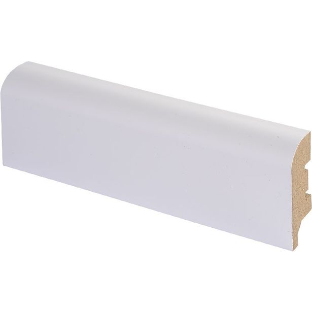 Jalkalista Maler R10 16x42x2750mm, mdf, valkoinen laminaatti