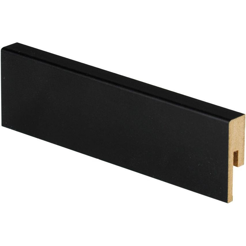 Jalkalista Maler R2 Aava, 12x42x2750mm, MDF, musta