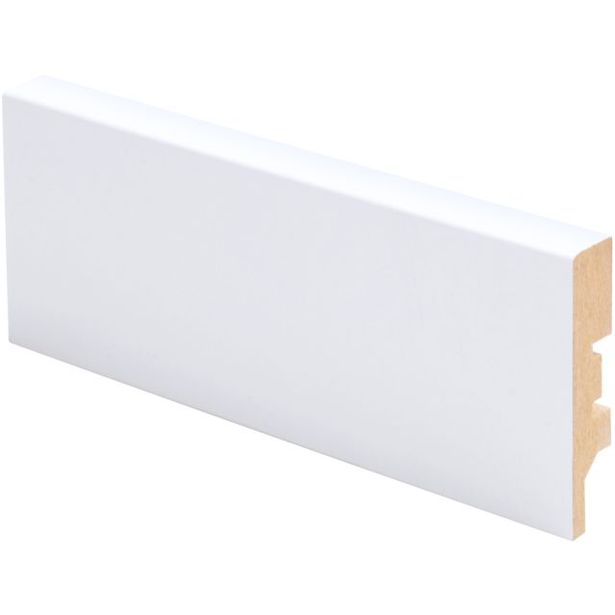 Jalkalista Maler R2 Aava, 12x58x2750mm, MDF, valkoinen