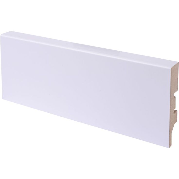 Jalkalista Maler R2 Aava, 12x58x2750mm, MDF, puhdas valkoinen