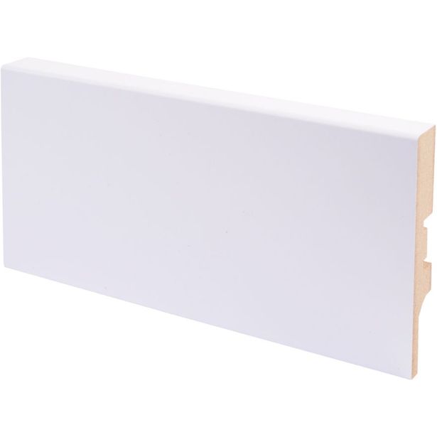 Jalkalista Maler R2 Aava, 12x70x2750mm, MDF, puhdas valkoinen